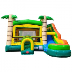 Palm Paradise Bounce House with Slide