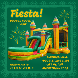 Fiesta20 201 1728589616 Fiesta Bounce House with Double Slide (Wet)