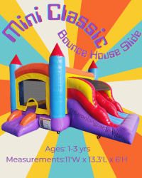 Mini20Retro 1728589558 Mini Classic Bounce House Slide